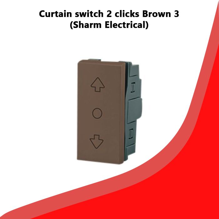 Curtain switch 2 clicks Brown 3 (Sharm Electrical)
