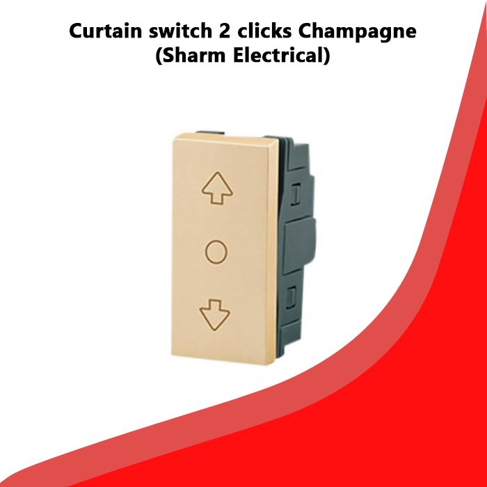 Curtain switch 2 clicks Champagne (Sharm Electrical)