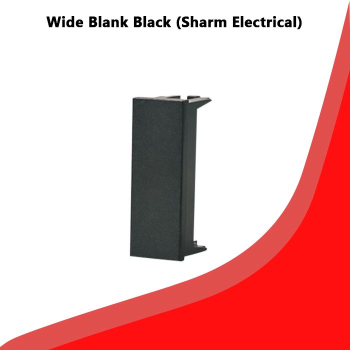 Wide Blank Black (Sharm Electrical)