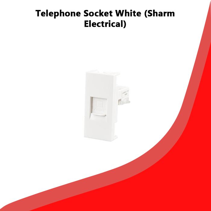 Telephone Socket White (Sharm Electrical)