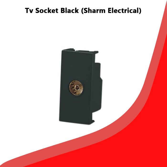 Tv Socket Black (Sharm Electrical)