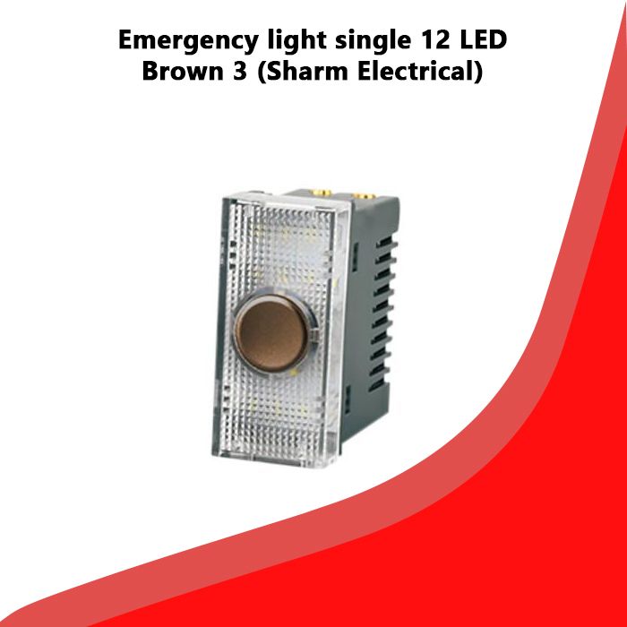 Emergency light single 12 LED Brown 3 (Sharm Electrical)