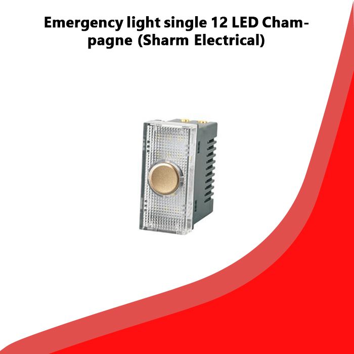 Emergency light single 12 LED Champagne (Sharm Electrical)