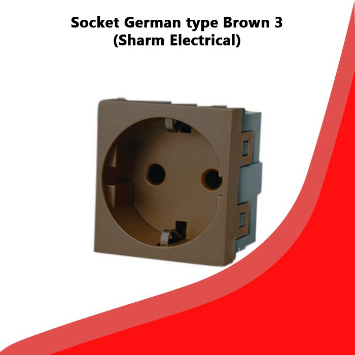 Socket German type Brown 3 (Sharm Electrical)