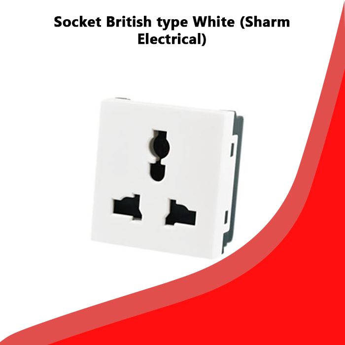 Socket British type White (Sharm Electrical)