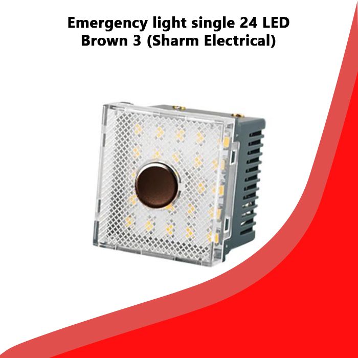 Emergency light single 24 LED Brown 3 (Sharm Electrical)