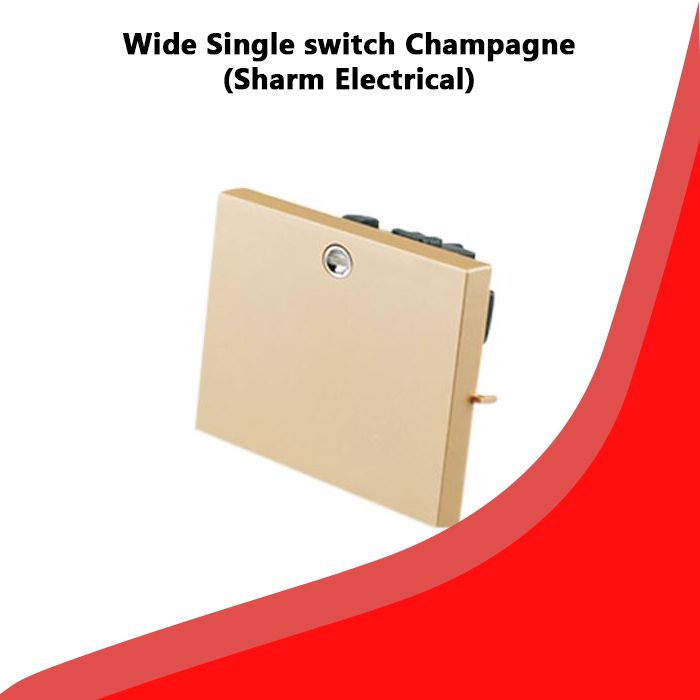 Wide Single switch Champagne (Sharm Electrical)