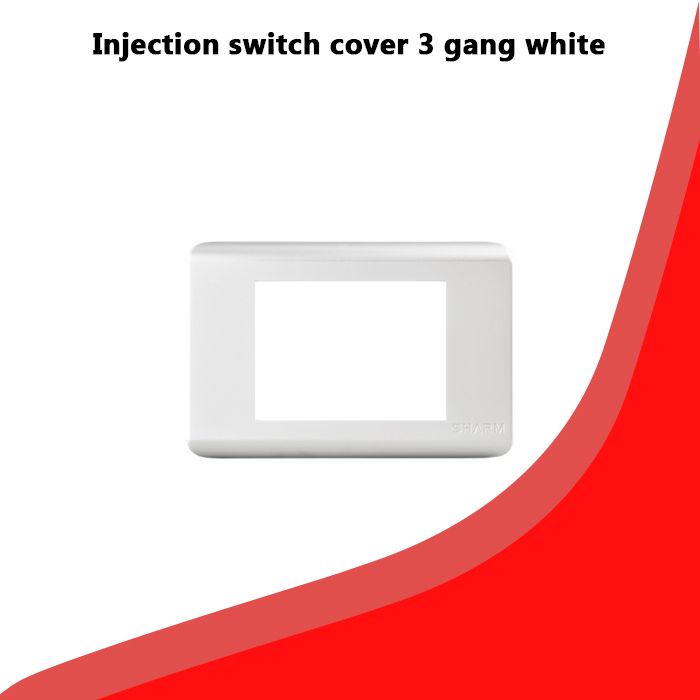 Injection switch cover 3 gang white