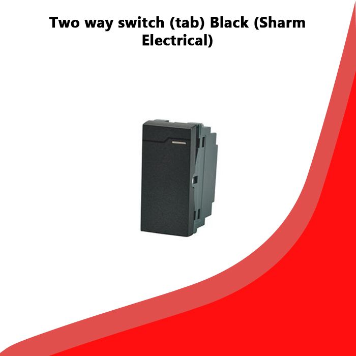 Two way switch (tab) Black (Sharm Electrical)