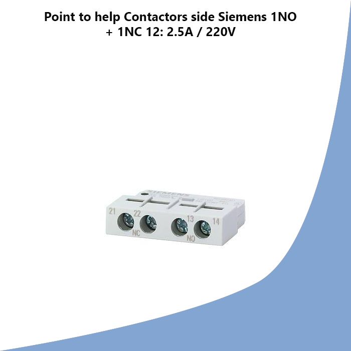 Point to help Contactors side Siemens 1NO + 1NC 12: 2.5A / 220V