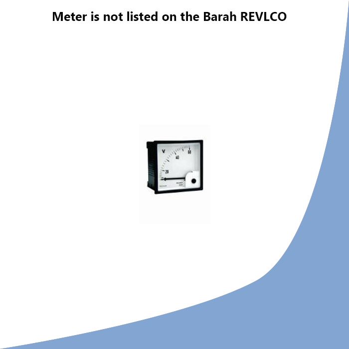 Meter is not listed on the Barah REVLCO