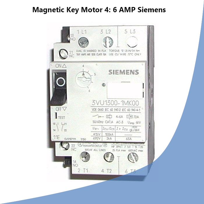 Magnetic Key Motor 4: 6 AMP Siemens