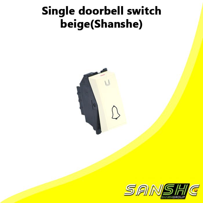Single doorbell switch beige(Shanshe)