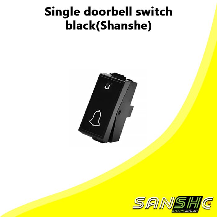 Single doorbell switch black(Shanshe)