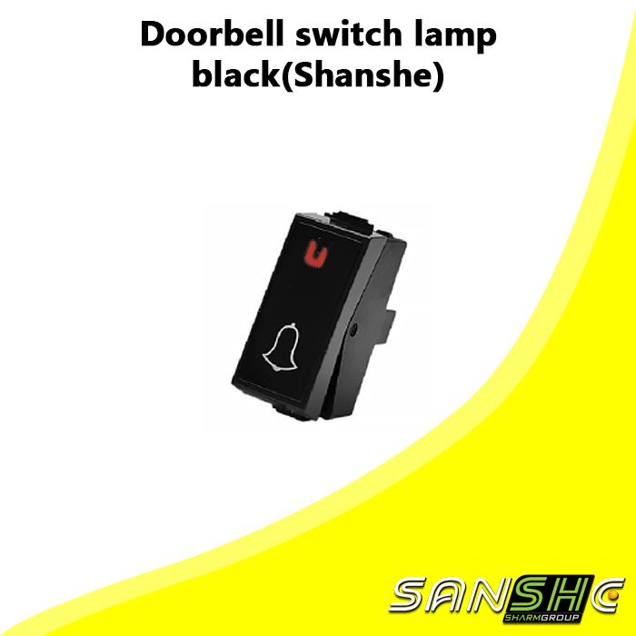 Doorbell switch lamp black(Shanshe)