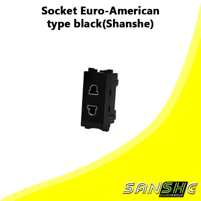 Socket Euro-American type black(Shanshe)