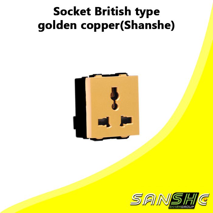 Socket British type golden copper(Shanshe)