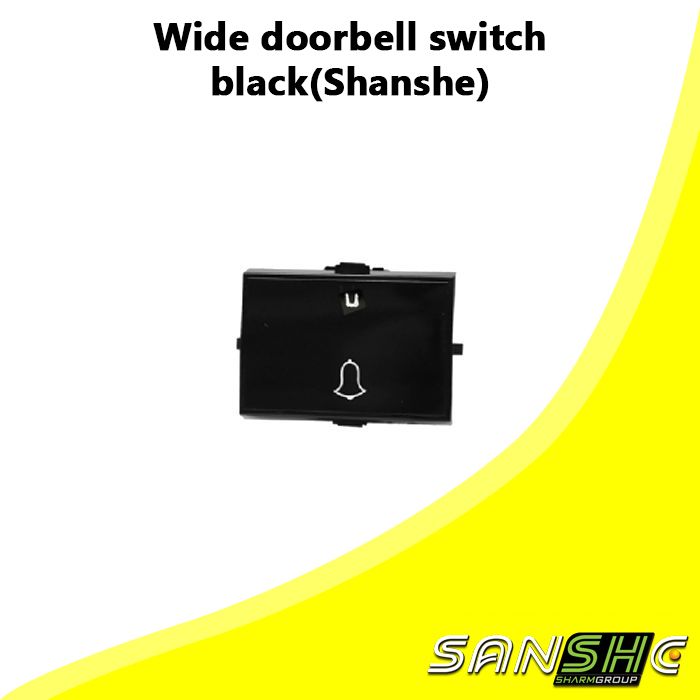 Wide doorbell switch black(Shanshe)