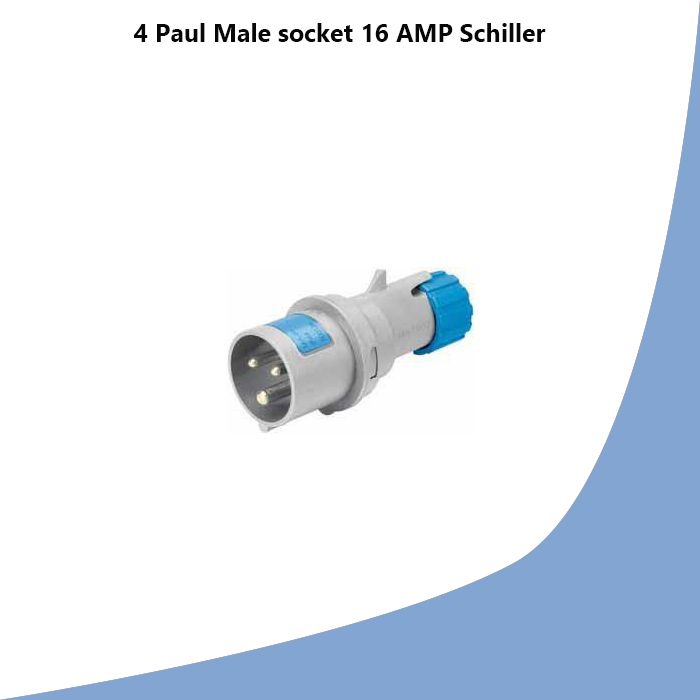 4 Paul Male socket 16 AMP Schiller