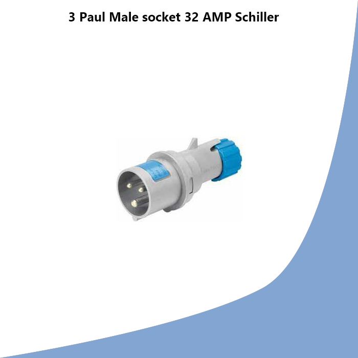 3 Paul Male socket 32 ​​AMP Schiller