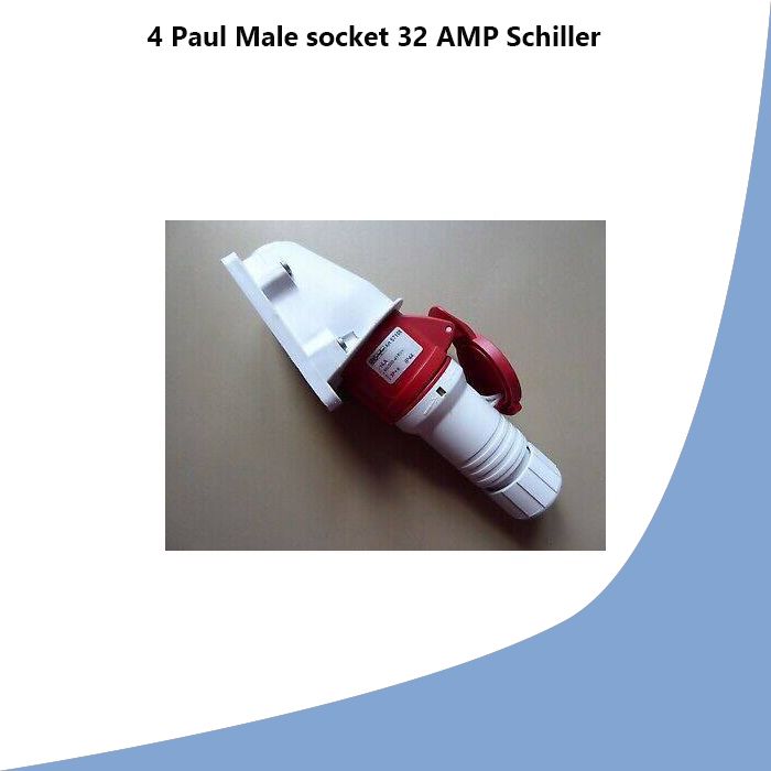 4 Paul Male socket 32 ​​AMP Schiller
