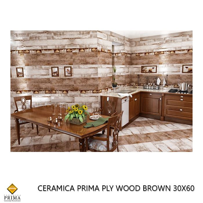 Ceramica Prima Ply Wood Brown 30x60