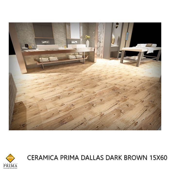 Ceramica Prima Dallas Dark Brown 15x60