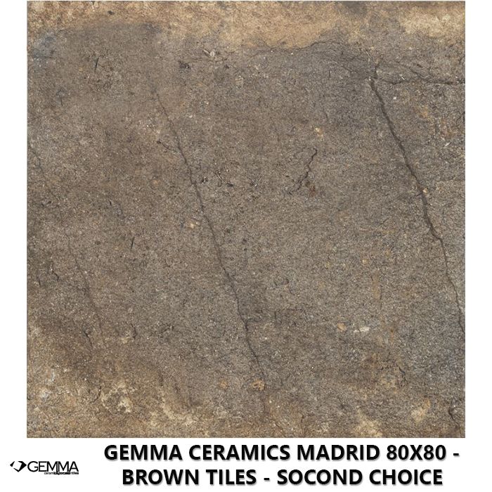 Gemma Ceramics Madrid 80x80 - Brown Tiles - Socond Choice
