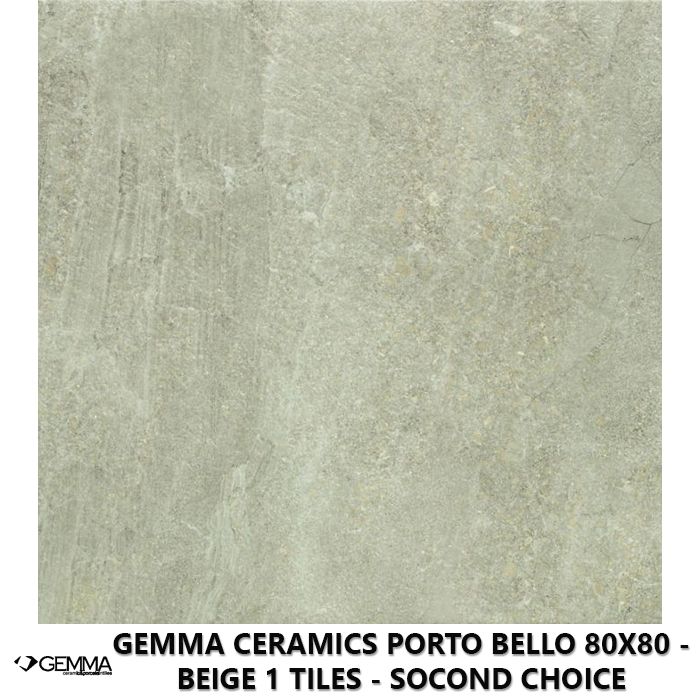 Gemma Ceramics Porto Bello 80x80 - Beige 1 Tiles - Socond Choice