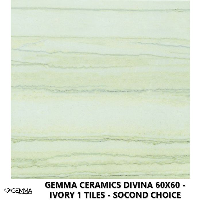 Gemma Ceramics Divina 60x60 - Ivory 1 Tiles - Socond Choice