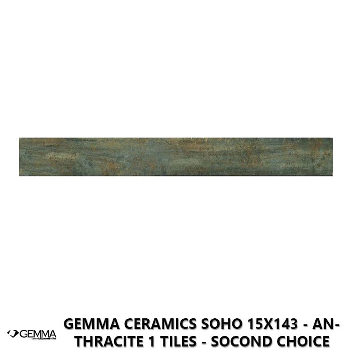 Gemma Ceramics Soho 15x143 - Anthracite 1 Tiles - Socond Choice