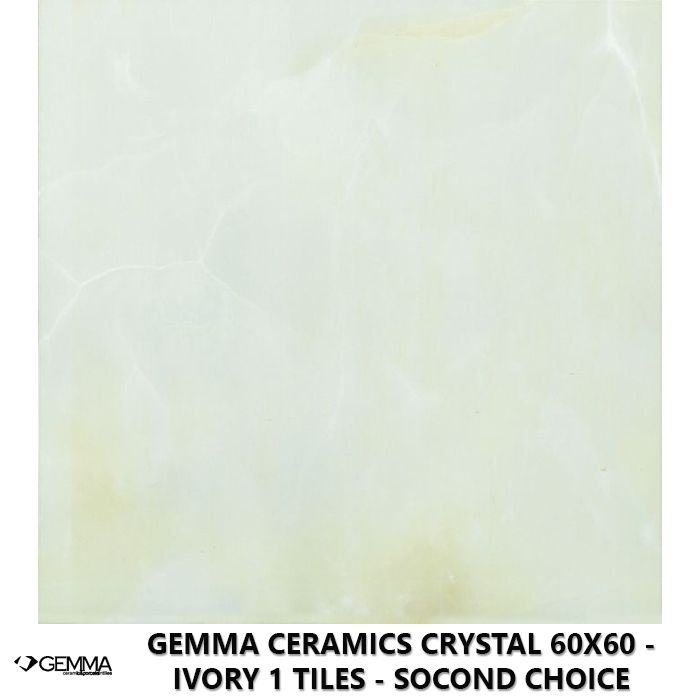 Gemma Ceramics Crystal 60x60 - Ivory 1 Tiles - Socond Choice