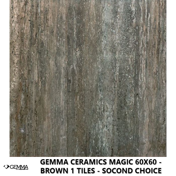 Gemma Ceramics Magic 60x60 - Brown 1 Tiles - Socond Choice