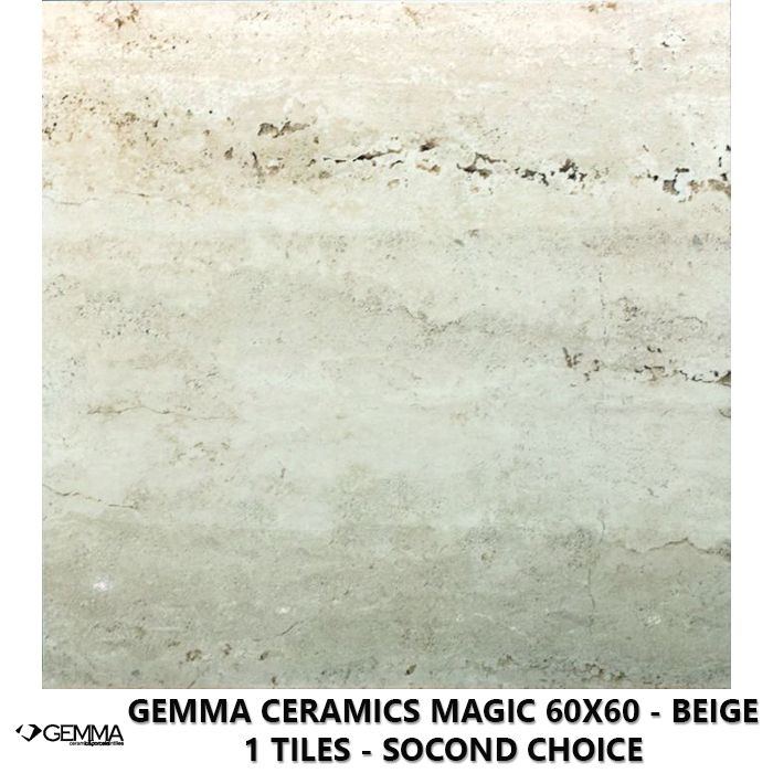 Gemma Ceramics Magic 60x60 - Beige 1 Tiles - Socond Choice
