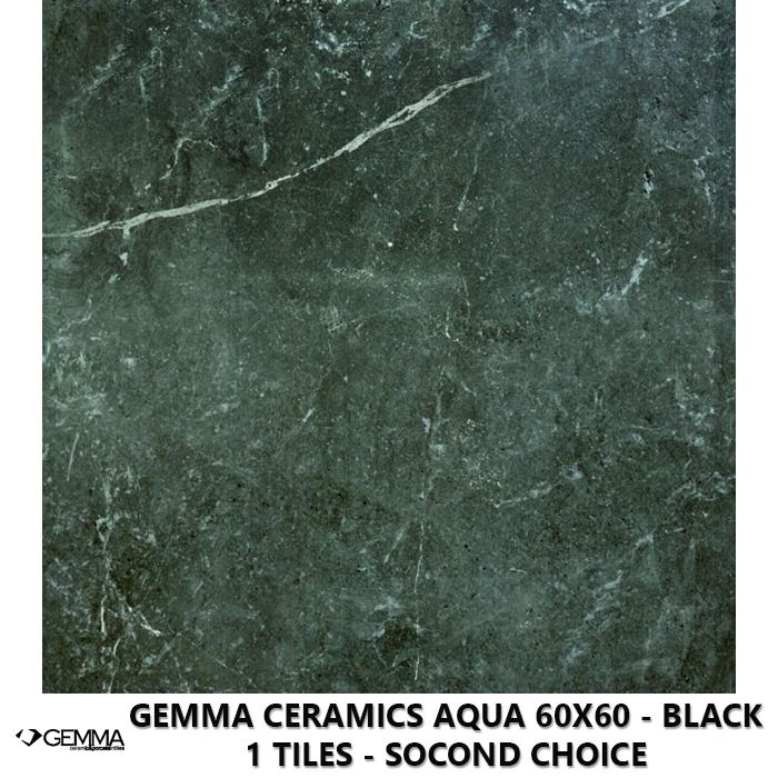 Gemma Ceramics Aqua 60x60 - Black 1 Tiles - Socond Choice
