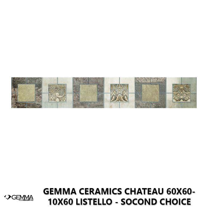 Gemma Ceramics Chateau 60x60- 10x60 Listello - Socond Choice