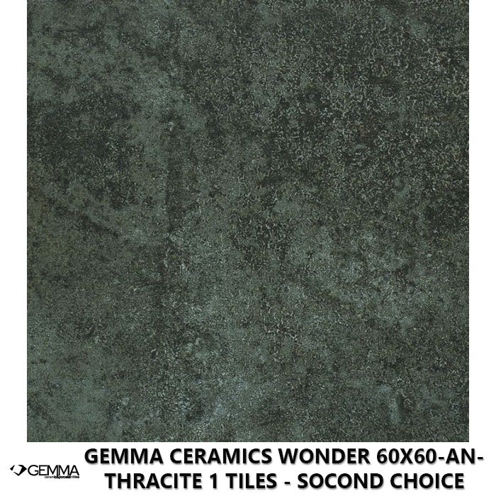 Gemma Ceramics Wonder 60x60-Anthracite 1 Tiles - Socond Choice