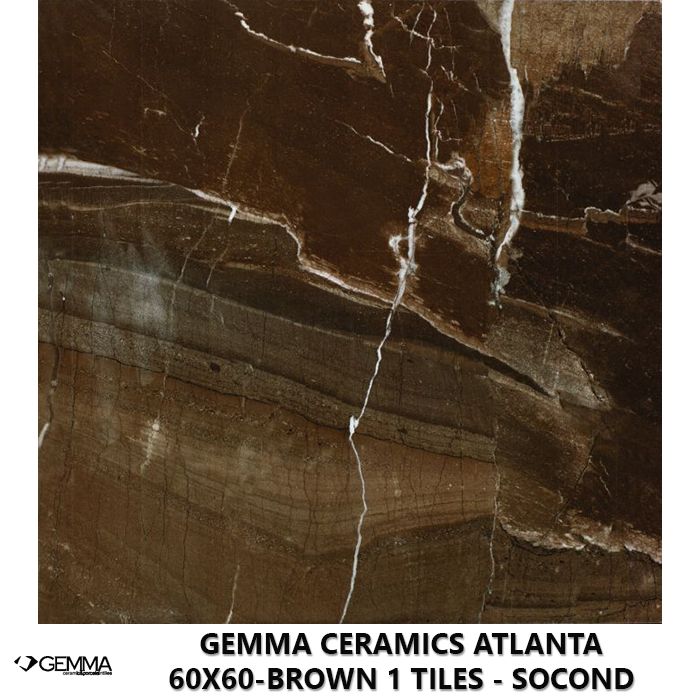 Gemma Ceramics Atlanta 60x60-Brown 1 Tiles - Socond Choice