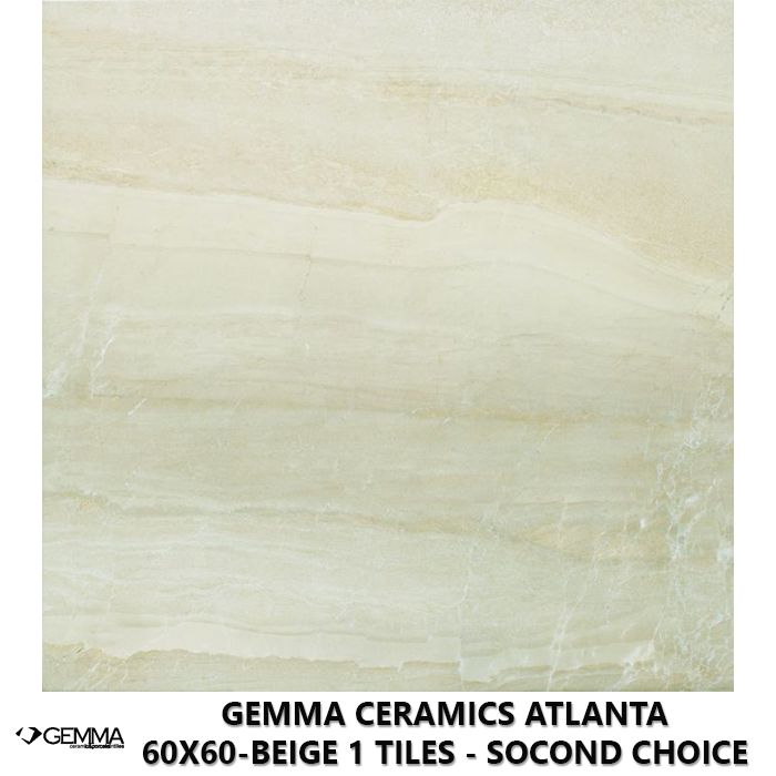 Gemma Ceramics Atlanta 60x60-Beige 1 Tiles - Socond Choice