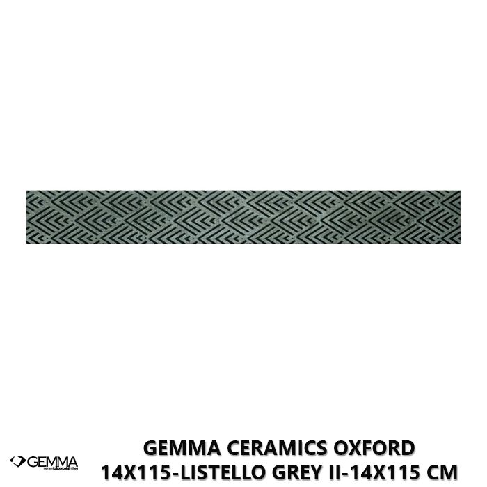 Gemma Ceramics Oxford 14x115-Listello Grey II-14x115 cm Listello - Socond Choice