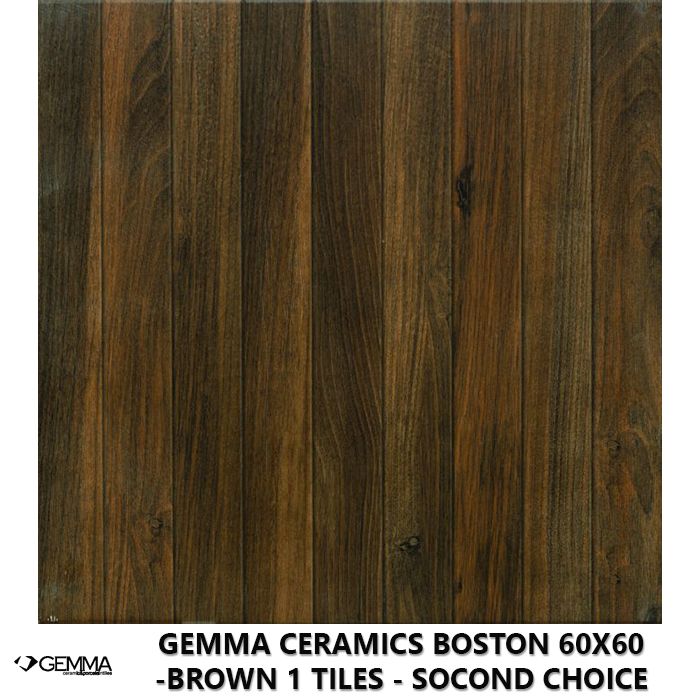 Gemma Ceramics Boston 60x60 -Brown 1 Tiles - Socond Choice