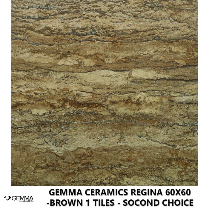 Gemma Ceramics Regina 60x60 -Brown 1 Tiles - Socond Choice