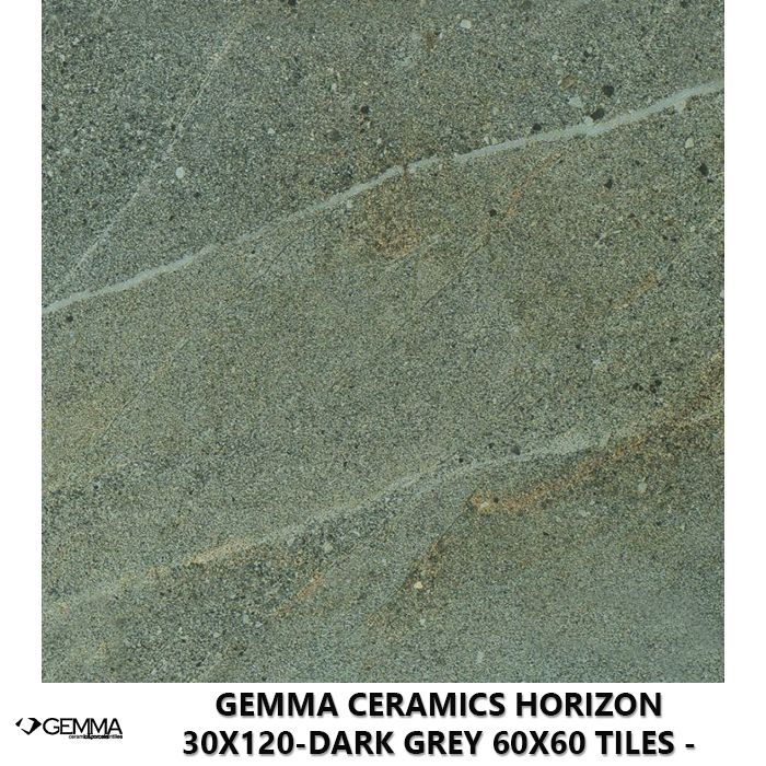 Gemma Ceramics Horizon 30x120-Dark Grey 60x60 Tiles - Socond Choice