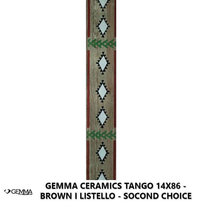 Gemma Ceramics Tango 14x86 - Brown I Listello - Socond Choice