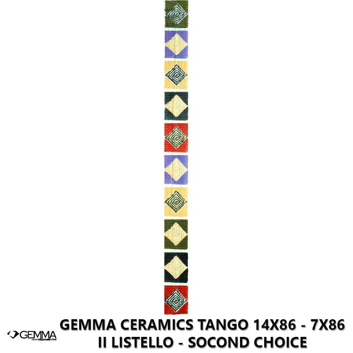 Gemma Ceramics Tango 14x86 - 7x86 II Listello - Socond Choice