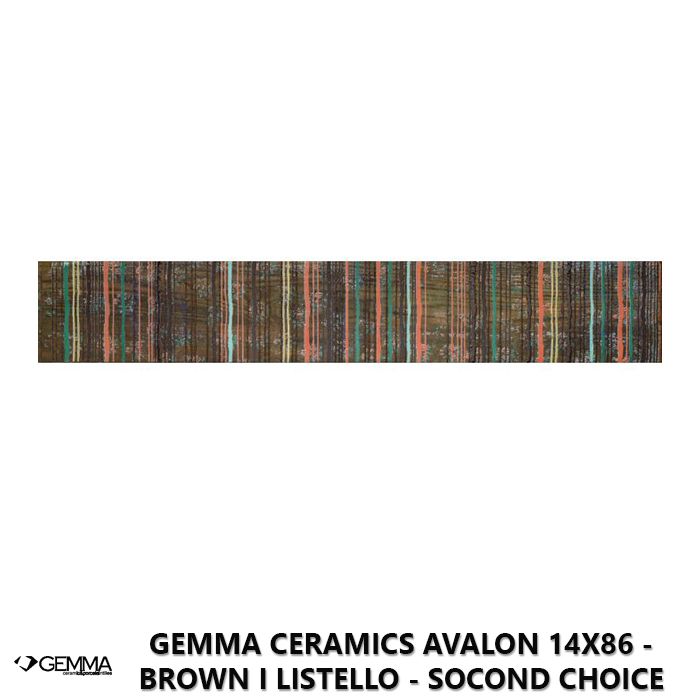 Gemma Ceramics Avalon 14x86 - Brown I Listello - Socond Choice