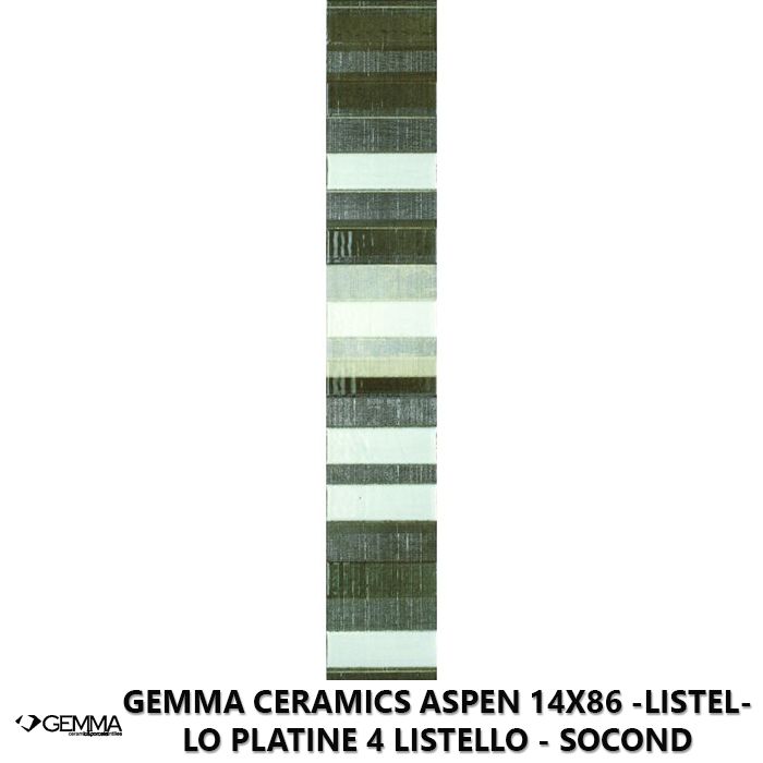 Gemma Ceramics Aspen 14x86 -Listello Platine 4 Listello - Socond Choice
