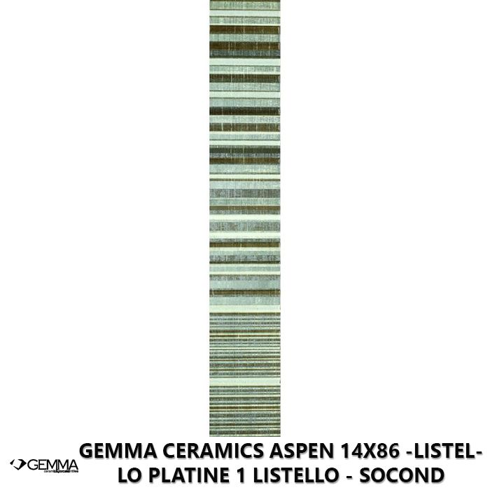 Gemma Ceramics Aspen 14x86 -Listello Platine 1 Listello - Socond Choice