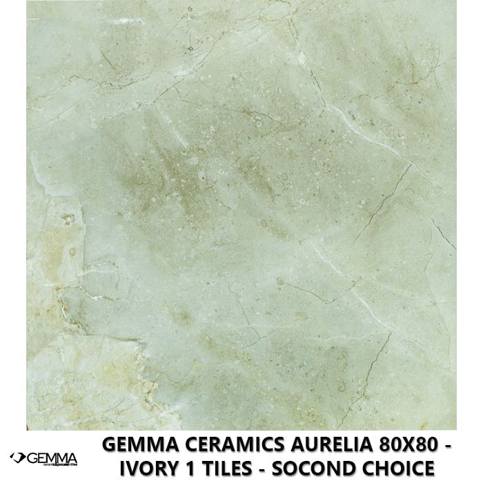 Gemma Ceramics Aurelia 80x80 - Ivory 1 Tiles - Socond Choice