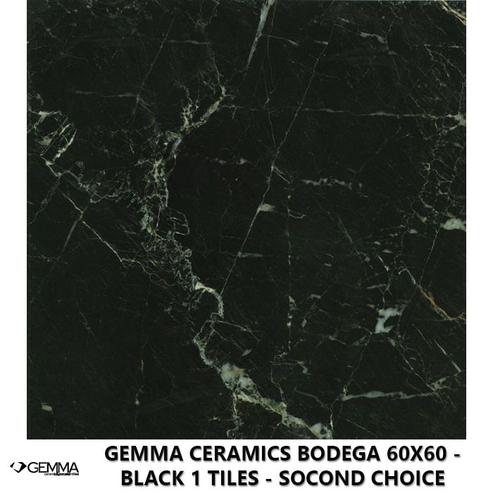 Gemma Ceramics Bodega 60x60 - Black 1 Tiles - Socond Choice
